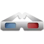 3D glasses vector clip art