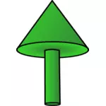 Flecha verde apuntando