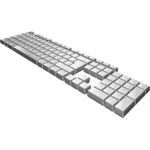 Imagen vectorial blanco teclado gris