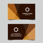 Business card template brown color