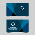 Business card template blue color