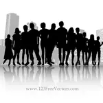 Silhouette of group of people