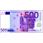 Cinci sute Euro nota grafică vectorială