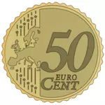 Vector image of 50 euro cent
