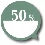 50 percent price label vector image