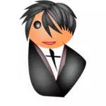 Suited man vector icon