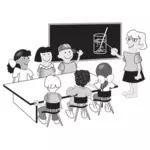 Barn i klasserommet vector illustrasjon