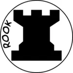 Simbolo del pezzo nero di scacchi