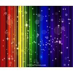 Rainbow Background With Glittering Stars