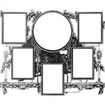 Vector Illustrasjon av utvalg av speil rammer