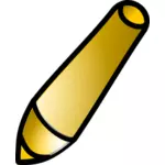 Vektori ClipArt ruskea kallistettu kynä