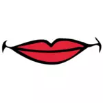 Vector afbeelding van vrouwelijke glimlachend lippen
