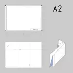 A2 ukuran gambar teknis kertas template vektor grafis