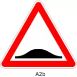 Bump on a road sign