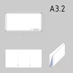 A3.2 サイズの製図用紙テンプレート ベクトル イラスト