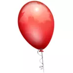Röd ballong vektorbild