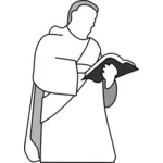 Vektor Zeichnung der christlichen Diakon