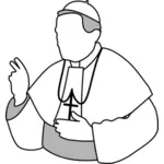 Vector drawing of the Pope