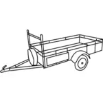 Car carrier trailer vector drawing