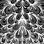 Svart-hvitt geometrisk mønster