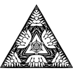 Outlined ornamental triangle