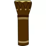 Illustrazione vettoriale di pelle coperta tamburo africano