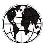 Globe embleembeeld vector