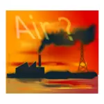 Illustrazione vettoriale di inquinamento dell'aria