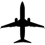 Uçak kanat açıklığı siluet