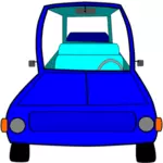 Biru kendaraan vektor ilustrasi