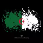 Algerian flag in paint spatter