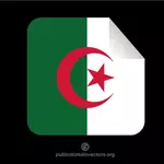 Sticker met vlag van Algerije