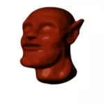 Red alien head
