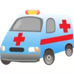 光沢のある救急車ベクトル画像。