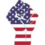 American flag fist