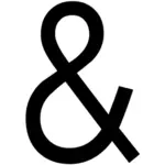 Ampersand Clipart Mustavalkoinen - Lataa