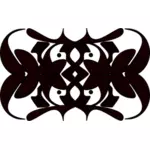 Vector image of symmetrical tribal ornament