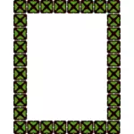 Čtvercový rám v černé a zelené Vektor Klipart