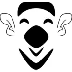 Laughing bearded face