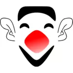 Laughing clown face