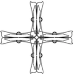 Ilustração vetorial de cruz grega