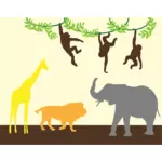 Animal Silhouettes Background