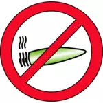 Vector drawing of no cigars symbol