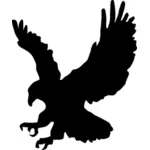 Белоголовый орлан силуэт векторные иллюстрации.