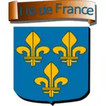 Vectorafbeeldingen van wapenschild van Ile de France