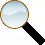 Glossy magnifying glass vector drawing