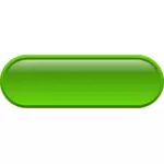 Pill shaped bright green button vector illustration