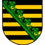 Vektor gambar lambang negara bagian Jerman Sachsen