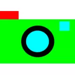 緑のカメラのアイコンのベクトル イラスト