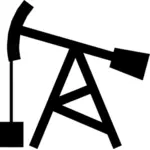Oil well silhouette vector image